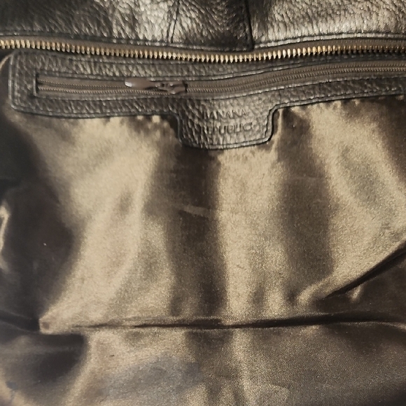 BANANA REPUBLIC LEATHER COW HIDE Chic Brown  Shoulder Bag - Picture 8 of 13